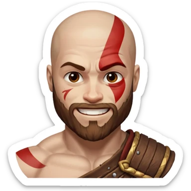 kratos smıle young sticker