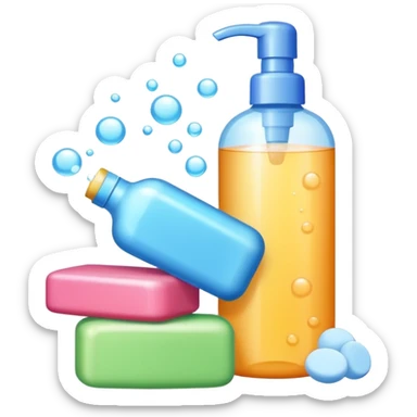 Soap and kids shampoo sticker