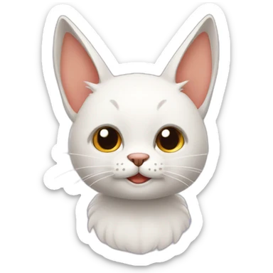 Gato con orejas de conejo sticker