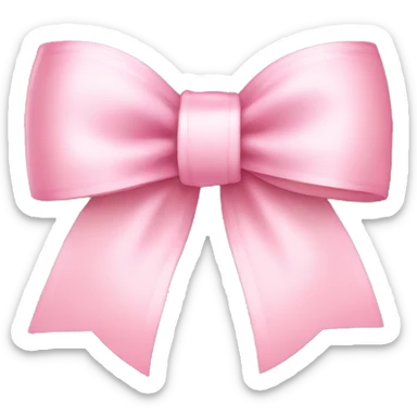 light pink ribbon bow sticker