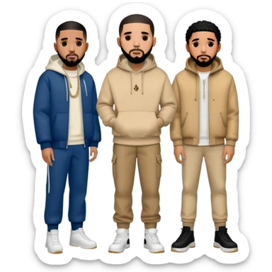 drake,kendrick lamar,j cole sticker