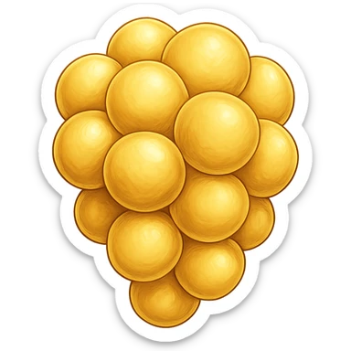 CELLULA DI GRASSO (ADIPOCITA) GIALLA A GRAPPOLO sticker