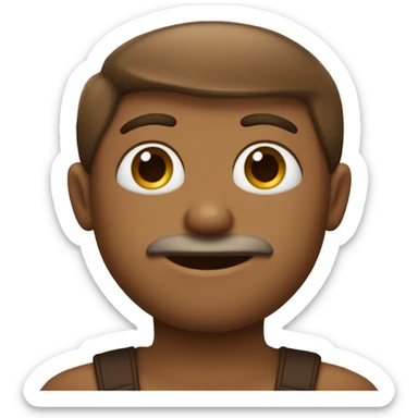 menino de cabelo marrom e olhos castanho pele  bege sticker