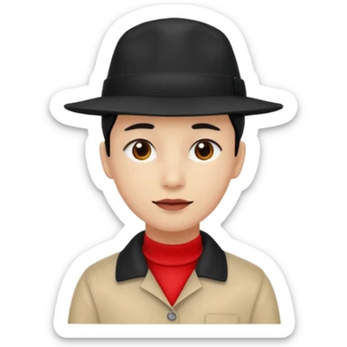 Typische zwartepiet, de knecht van Sinterklaas, met een pietenpak, kraag, muts sticker