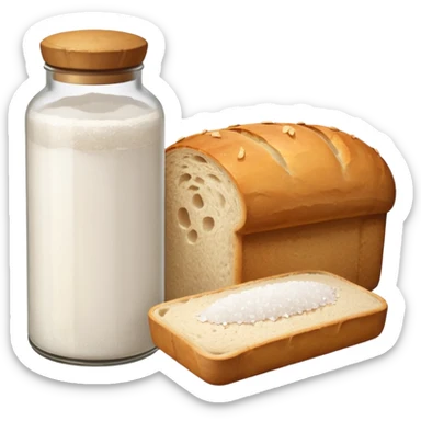  one simple a bottle of salt and a loaf of bread sticker