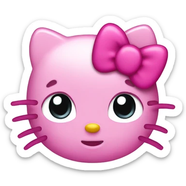 a pink hello kitty  sticker