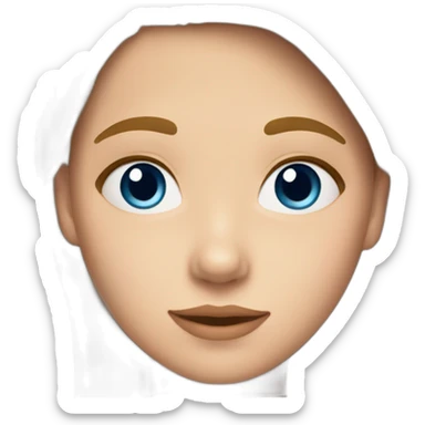 12 year old girl with golden brown hair and blue eyes sticker