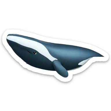 whale with a green cargo container sticker