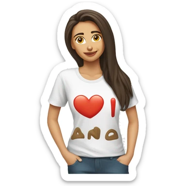 T-shirt with the inscription “I ❤️anna ” sticker