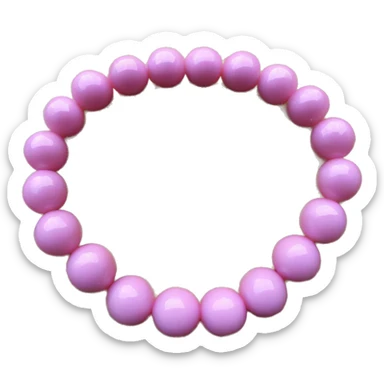 Bracelet pink beads  sticker