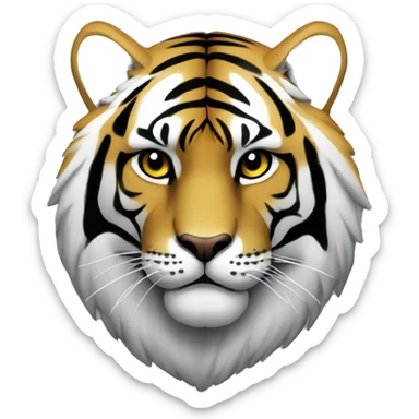 Mitad tigre mitad leon  sticker