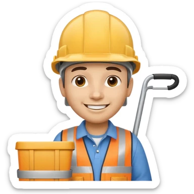 build me a personalized emoji whee it's a smart cart for grocery and a latino looking face that works as jack of all trades or wearing different hants sticker