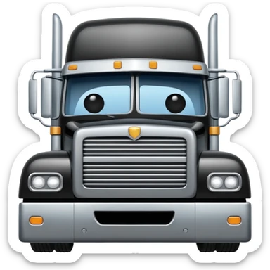 Square 18 wheeler Peter belt facing me  sticker