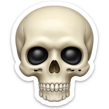 Skull shushing sticker