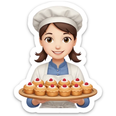 Bakery girl sticker