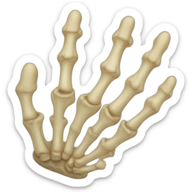 five fingers foot right bones anatomy  sticker