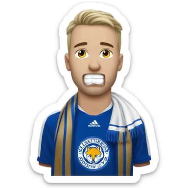 Leicester supporter crying sticker