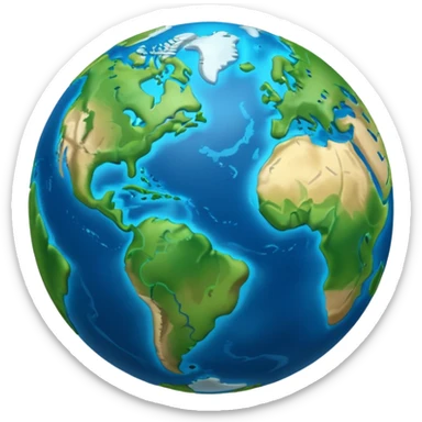 3d planet earth sticker