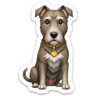 Irish wolfhound X staffy sticker