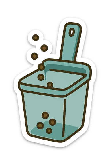 wc dentro cui cadono feci di animale a pallini sticker