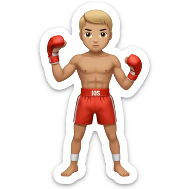 Coup de pied kick boxer sticker