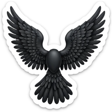 Black angel wings sticker