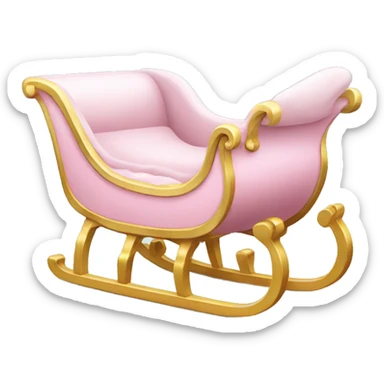 light pink sleigh sticker