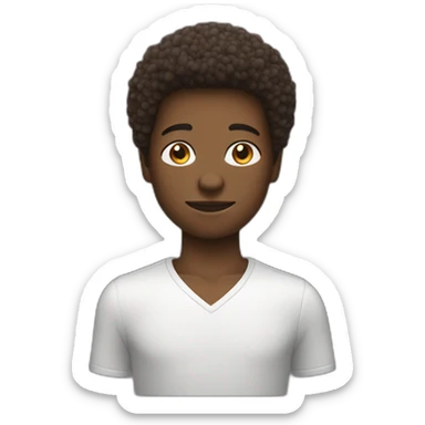 Un garçon bronzé avec coupe afro sticker