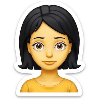 Lisa Simpson with black hair sticker