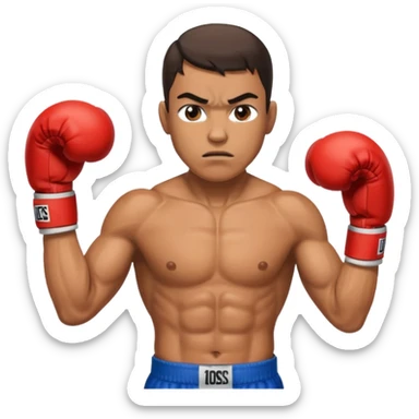 creame iconos de un boxer sticker