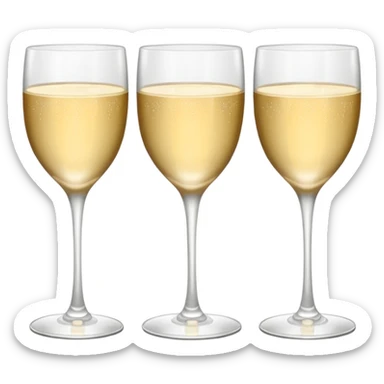 three tier tower of champagne coup glasses sticker