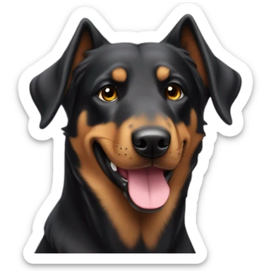 Beauceron dog princess sticker