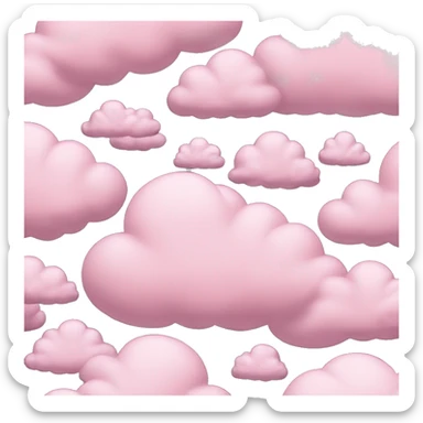 pastel pink cloud sticker
