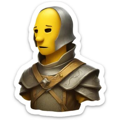 medieval fantasy rpg head relaxing yellow person sticker