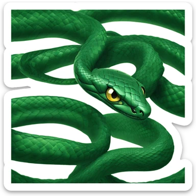dark green snake Slytherin sticker