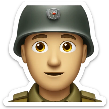 german soldier from second world war sticker