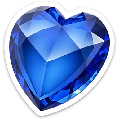 Cinematic Realistic Sapphire Emoji, Deep blue and stunning, with smooth, polished facets that gleam with a vibrant intensity. The deep blue hue reflects light in mesmerizing patterns, and a soft, glowing aura adds to the precious, regal nature of the gemstone. Soft glowing outline, capturing the essence of wisdom and royalty in a dazzling sapphire. sticker