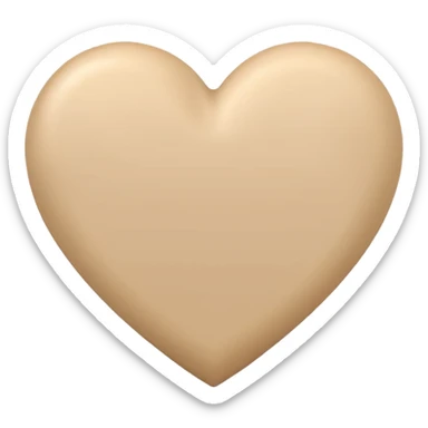Beige heart sticker