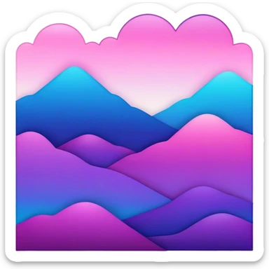 Royal Purple-Magenta-Violet-Indigo-Pink-Blue-Cyan-gradient Aesthetic Scenery Deco sticker