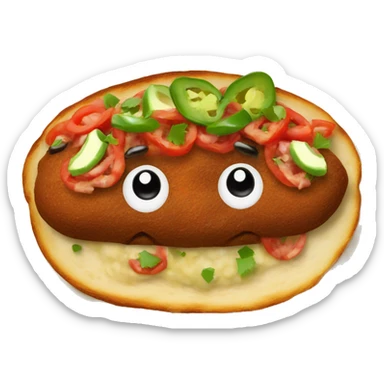 Mexican molletes with chorizo sticker