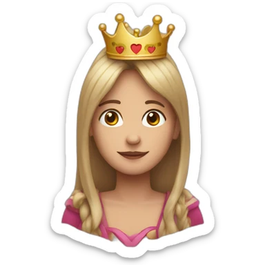 Corazon con una corona sticker