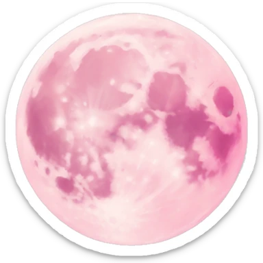 Light pink pink moon sticker