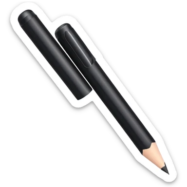 generate an ios genmoji of a black kajal pencil sticker
