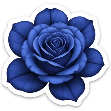 rose shape flower, no stem, now make it a dark indigo color sticker