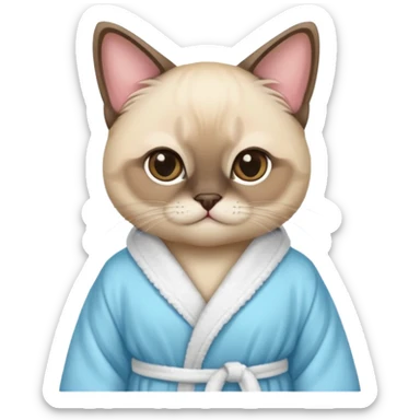 siamese cat with bathrope sticker
