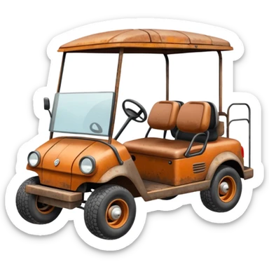 Broken down golf cart sticker