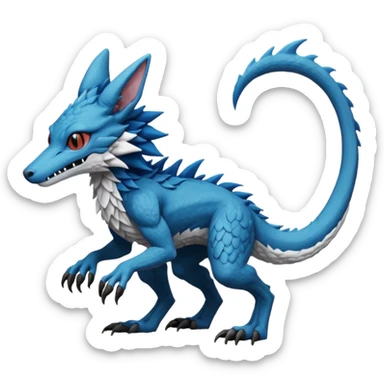 Epic complex detailed aesthetic-scenic-Fakémon-Trico-Sergal-Vernid-creature sticker