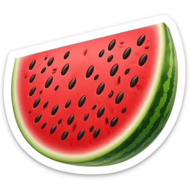 A singular watermelon slice  sticker