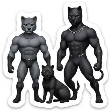 Wolf friend with black panther sticker