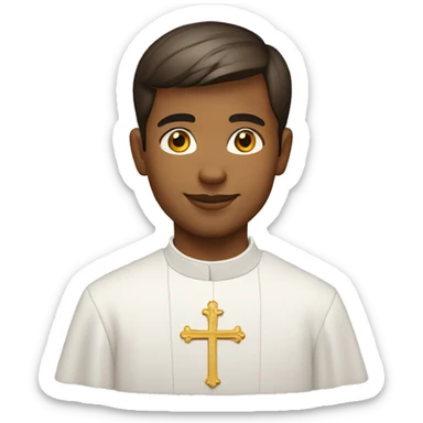 young catholic priest sticker